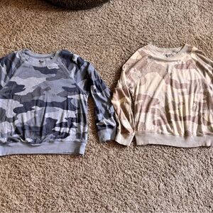 Two Aerie Lightweight Camo  Sweatshirts- women Medium